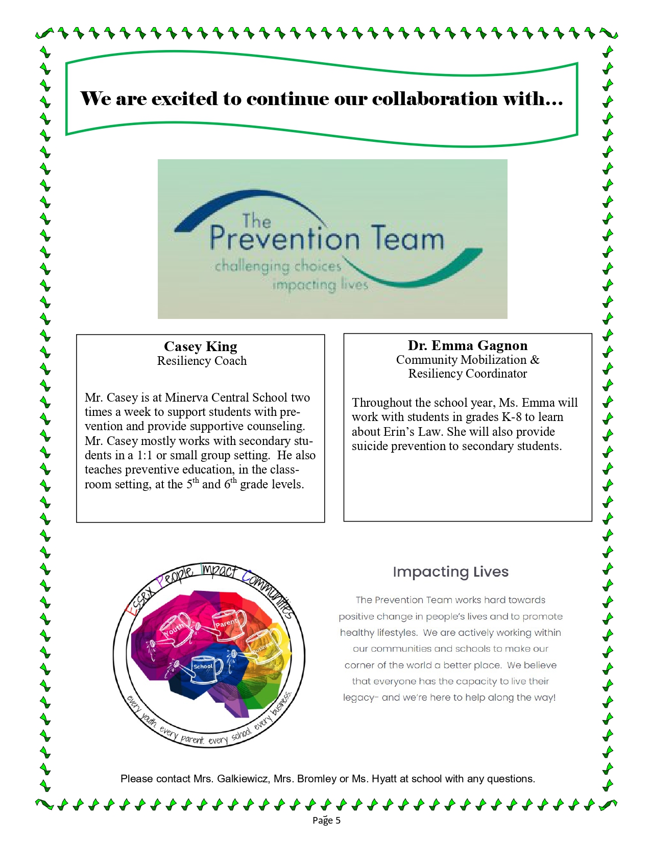 Prevention Team Flyer