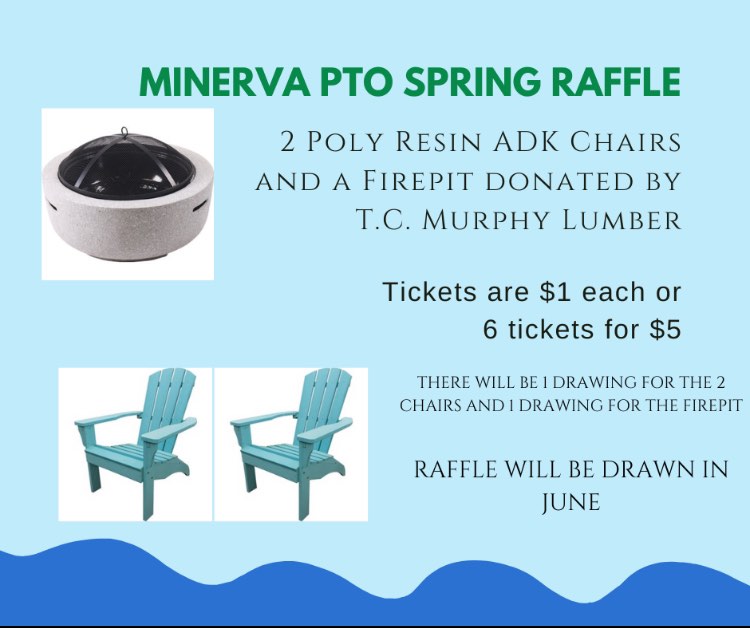 PTO Raffle Ad  Email minervapto25@gmail.com for more information