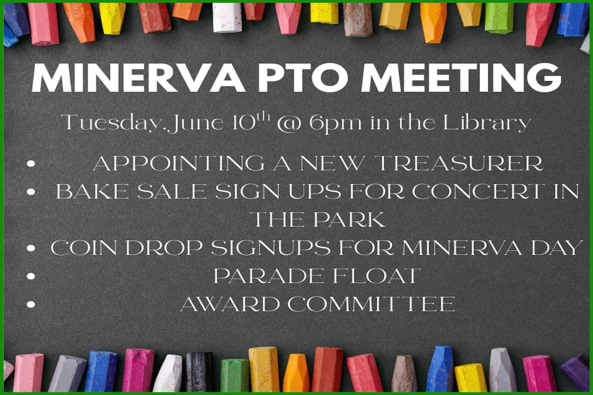 PTO Meeting June 10 2025 6PM in MCS Library